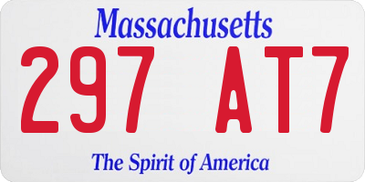 MA license plate 297AT7