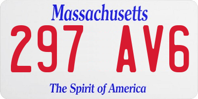 MA license plate 297AV6