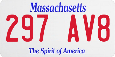 MA license plate 297AV8