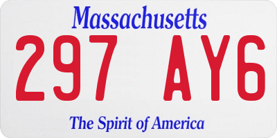 MA license plate 297AY6