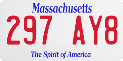 MA license plate 297AY8