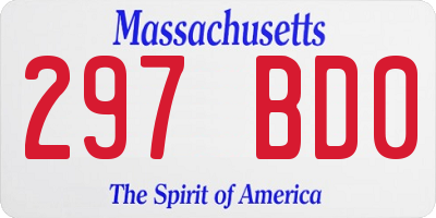 MA license plate 297BD0