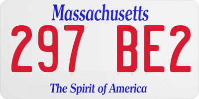 MA license plate 297BE2