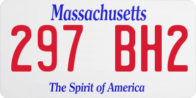 MA license plate 297BH2