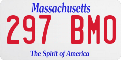 MA license plate 297BM0
