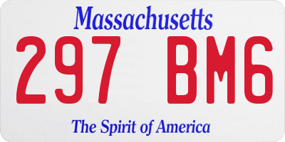 MA license plate 297BM6