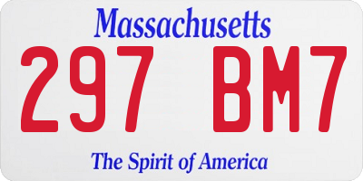 MA license plate 297BM7