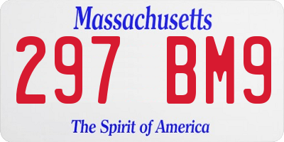 MA license plate 297BM9