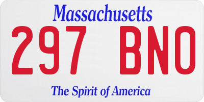 MA license plate 297BN0