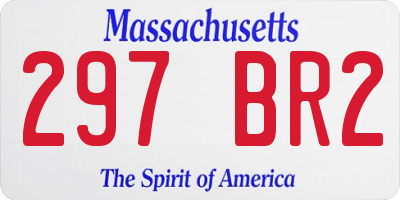 MA license plate 297BR2