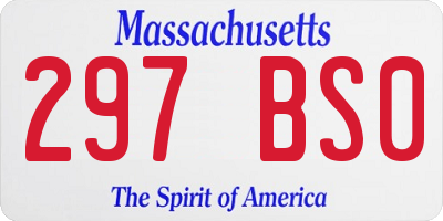 MA license plate 297BS0