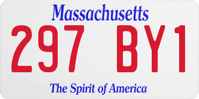MA license plate 297BY1