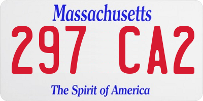 MA license plate 297CA2