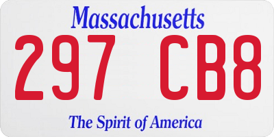MA license plate 297CB8