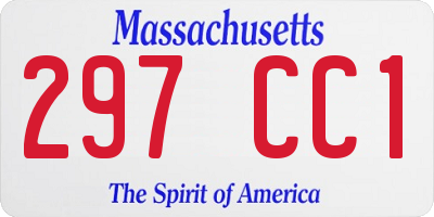 MA license plate 297CC1