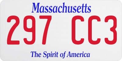 MA license plate 297CC3