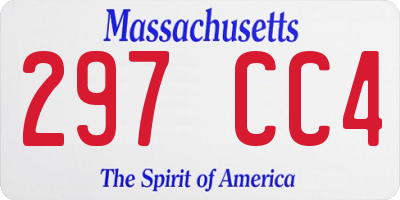 MA license plate 297CC4