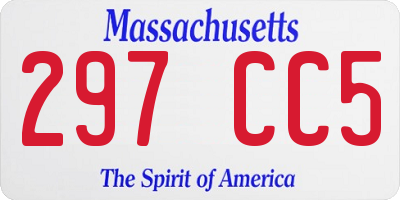 MA license plate 297CC5