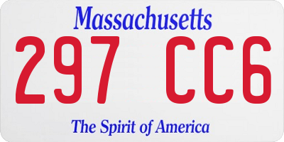 MA license plate 297CC6