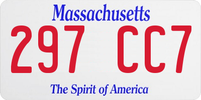 MA license plate 297CC7