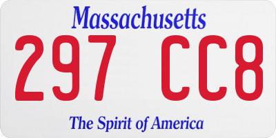 MA license plate 297CC8