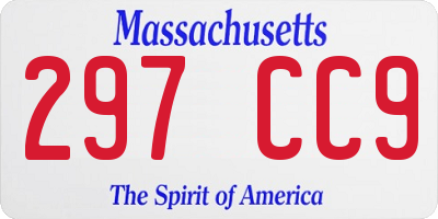 MA license plate 297CC9