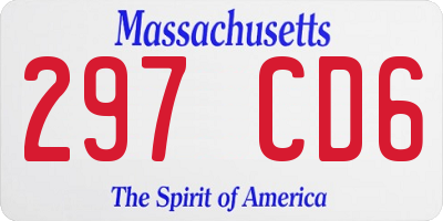 MA license plate 297CD6