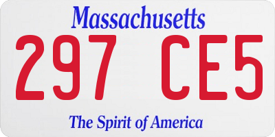 MA license plate 297CE5