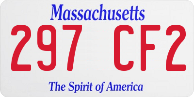 MA license plate 297CF2