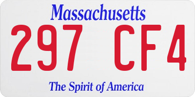MA license plate 297CF4