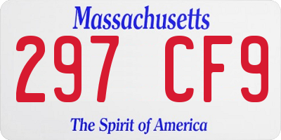 MA license plate 297CF9