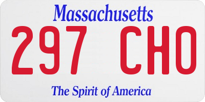 MA license plate 297CH0
