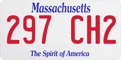 MA license plate 297CH2