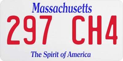 MA license plate 297CH4
