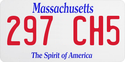 MA license plate 297CH5
