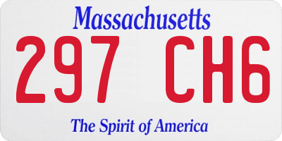 MA license plate 297CH6