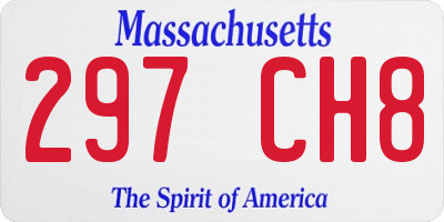 MA license plate 297CH8
