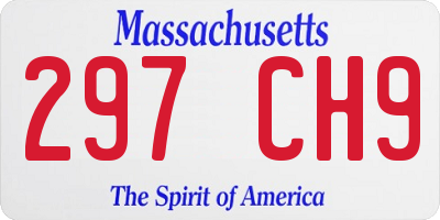 MA license plate 297CH9