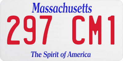 MA license plate 297CM1
