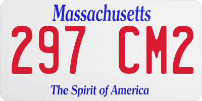 MA license plate 297CM2