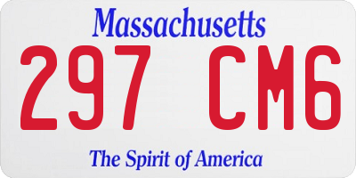 MA license plate 297CM6
