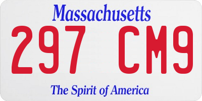 MA license plate 297CM9