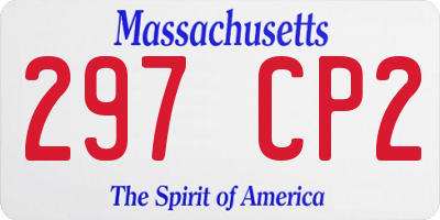 MA license plate 297CP2