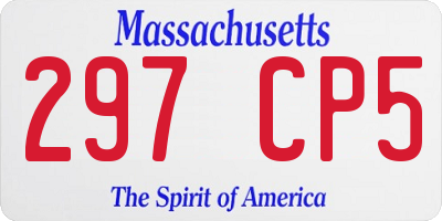 MA license plate 297CP5