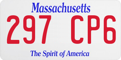 MA license plate 297CP6