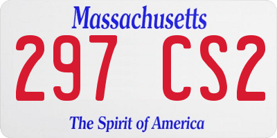 MA license plate 297CS2