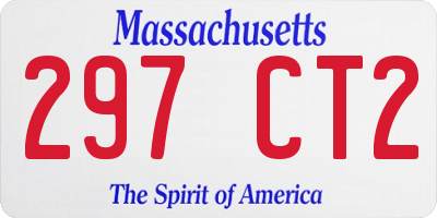 MA license plate 297CT2