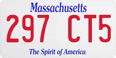 MA license plate 297CT5