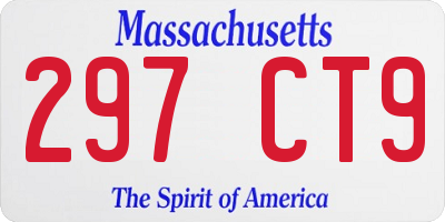 MA license plate 297CT9