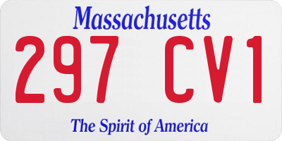 MA license plate 297CV1